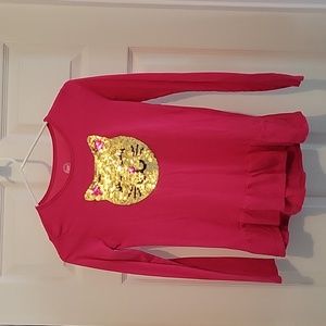 Hot pink cat shirt
